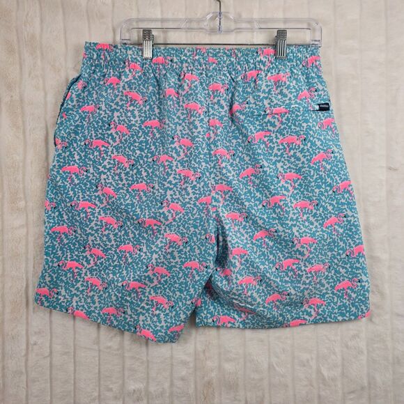 Chubbies Men's 7" Swim Trunks Blue Pink Flamingo Beach Summer Size XL - Picture 7 of 13